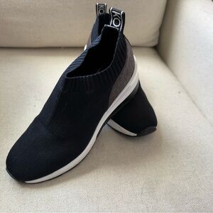 Black and Gray Slip-On Sneakers